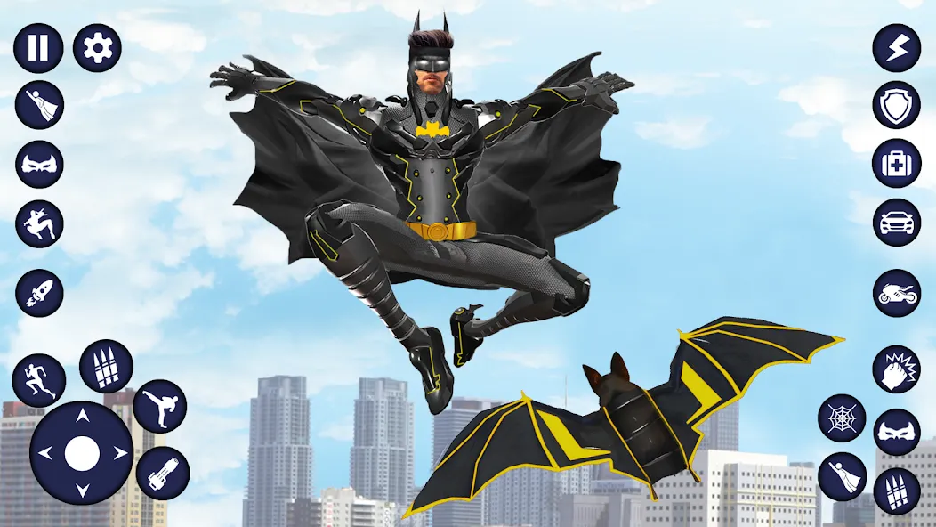Flying Bat Robot Car Transform — Мод: Безлимитные деньги и все машины открыты — скриншот 1