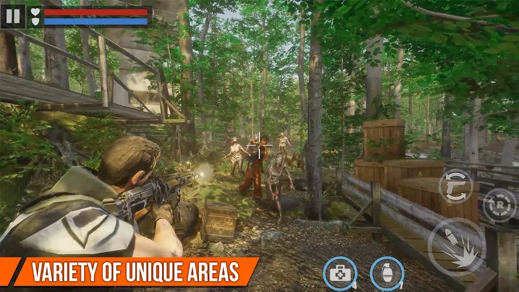 Скачать Dead Target: Zombie Games 3D на телефон — Безлимитные патроны и здоровье — скриншот 3 Скачать Dead Target: Zombie Games 3D на телефон — Безлимитные патроны и здоровье — скриншот 3