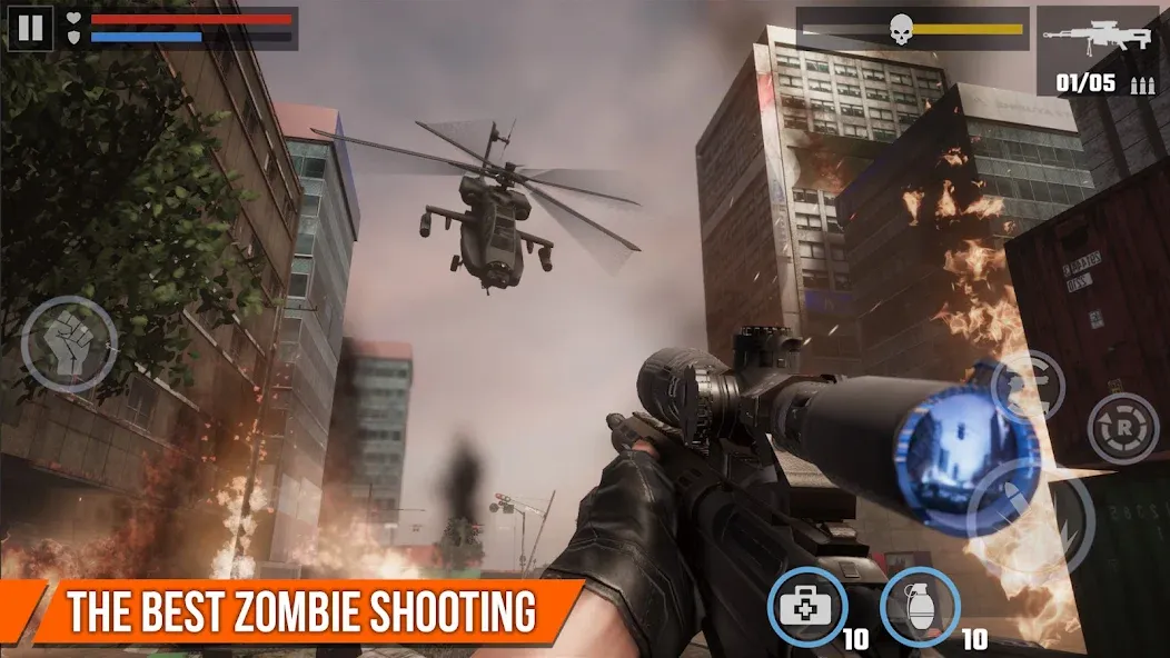 Скачать Dead Target: Zombie Games 3D на телефон — Безлимитные патроны и здоровье — скриншот 4 Скачать Dead Target: Zombie Games 3D на телефон — Безлимитные патроны и здоровье — скриншот 4