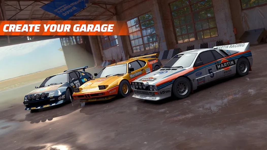 Rally One : Race to glory MOD APK — Безлимитные деньги и все машины открыты — скриншот 2