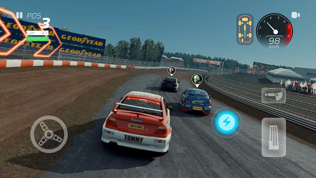 Rally One : Race to glory MOD APK — Безлимитные деньги и все машины открыты — скриншот 5