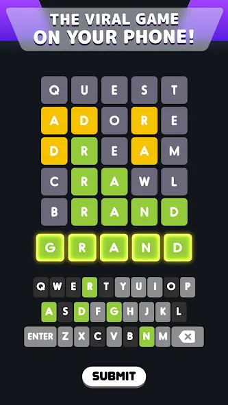 Wordle! — Неограниченные попытки и подсказки — скриншот 1 Wordle! — Неограниченные попытки и подсказки — скриншот 1