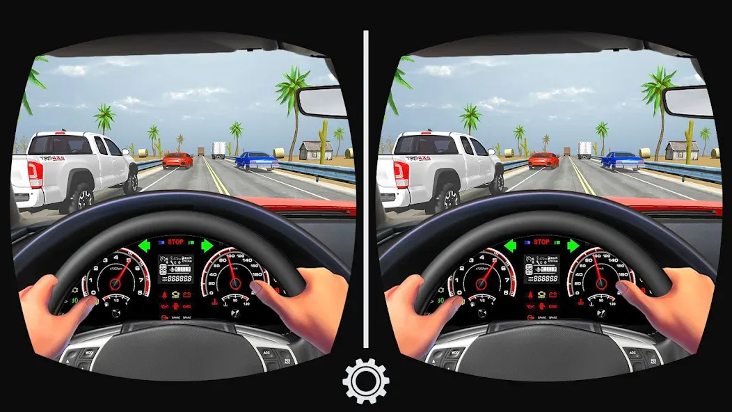 Скачать VR Traffic Racing In Car Drive — Последняя версия (Безлимитные деньги и все машины) — скриншот 1