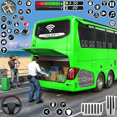 Скачать Coach Tourist Bus City Driving (Мод: Безлимитные деньги и топливо) на Андроид