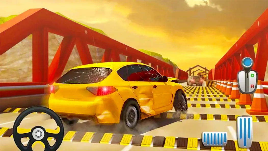 Скачать Car Crash Speed Bump Car Games — Модификация Безлимитные деньги и все машины открыты — скриншот 4