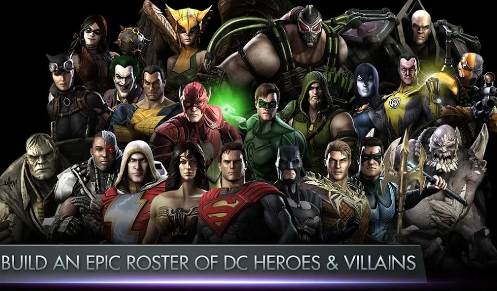 Скачать Injustice: Gods Among Us на Android — Безлимитная энергия и все герои открыты — скриншот 1