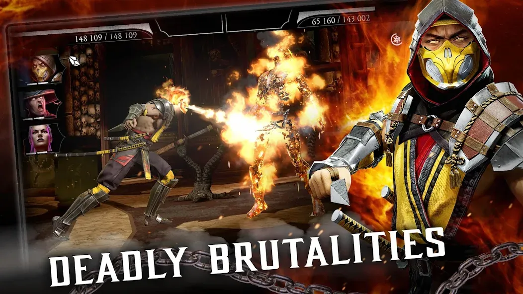 Взломанная Mortal Kombat на Андроид — Безлимитные монеты и усиленные бойцы — скриншот 1