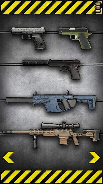 Fire Weapons Simulator MOD APK — Много оружия и безлимитные патроны — скриншот 4