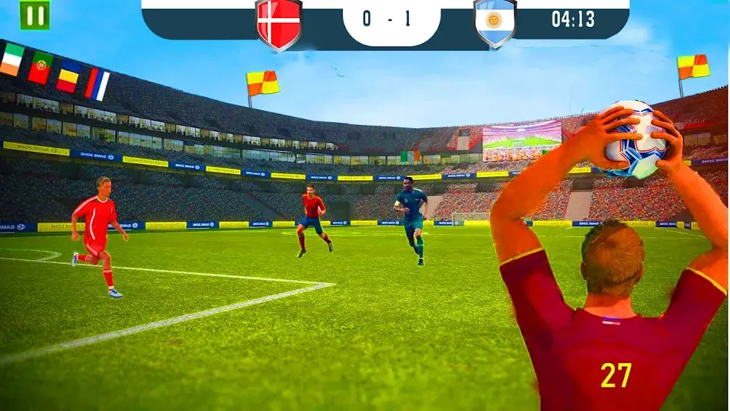 Скачать ultimate football game 2024 MOD APK — Безлимитные монеты и энергия — скриншот 1