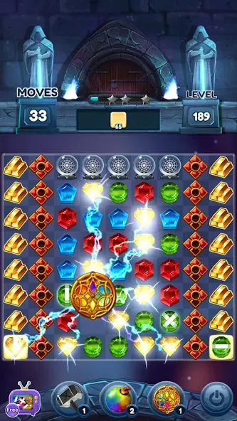 Скачать Jewels of Kingdom Knights на телефон — Безлимитные монеты и жизни — скриншот 2 Скачать Jewels of Kingdom Knights на телефон — Безлимитные монеты и жизни — скриншот 2