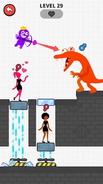Скачать Love Archer rainbow monster с модом — Безлимитные стрелы и открытые уровни — скриншот 3
