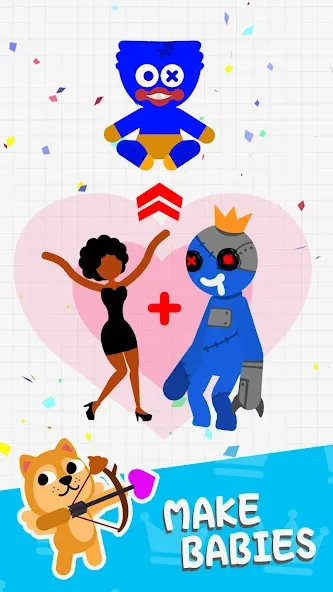 Скачать Love Archer rainbow monster с модом — Безлимитные стрелы и открытые уровни — скриншот 4
