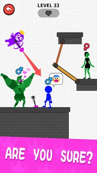 Скачать Love Archer rainbow monster с модом — Безлимитные стрелы и открытые уровни — скриншот 5