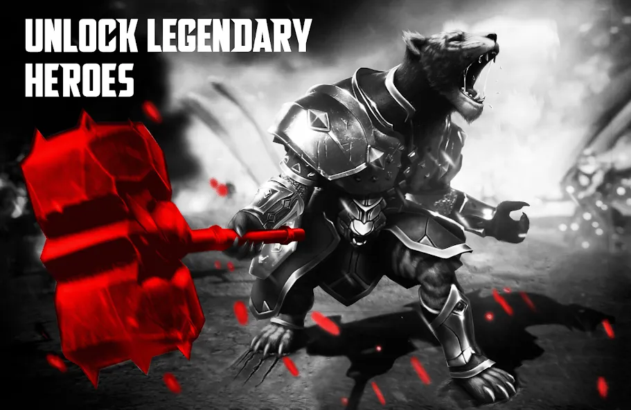 Blitz: Rise of Heroes на Андроид — Мод Безлимитные ресурсы и усиленные герои — скриншот 2