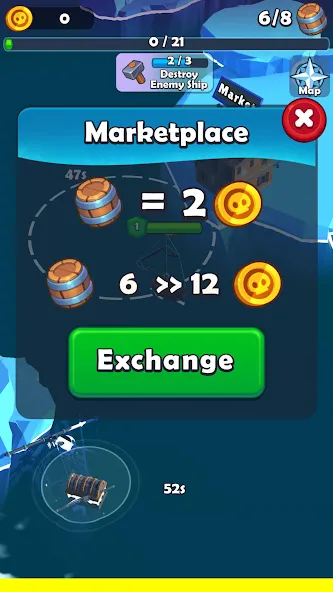 Pirate Raid - Caribbean Battle MOD APK — Безлимитные ресурсы и мощные корабли — скриншот 5