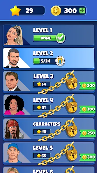 Who is it? Celeb Quiz Trivia Mod APK Открыты все знаменитости и уровни — Скачать на Андроид — скриншот 2 Who is it? Celeb Quiz Trivia Mod APK Открыты все знаменитости и уровни — Скачать на Андроид — скриншот 2