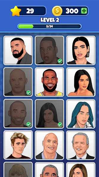 Who is it? Celeb Quiz Trivia Mod APK Открыты все знаменитости и уровни — Скачать на Андроид — скриншот 3 Who is it? Celeb Quiz Trivia Mod APK Открыты все знаменитости и уровни — Скачать на Андроид — скриншот 3