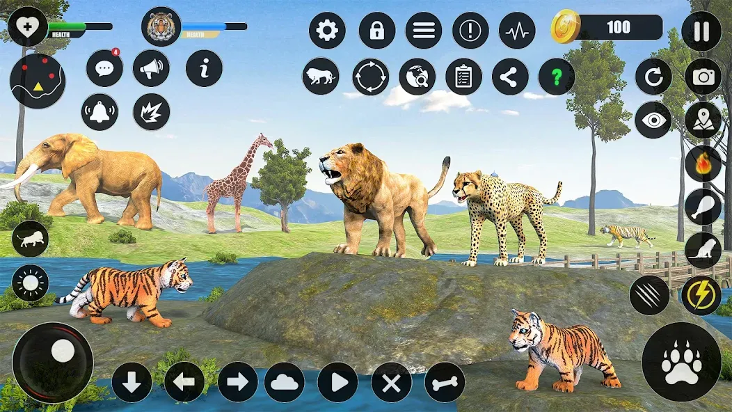 Tiger Simulator Animal Games — Безлимитные монеты и энергия — скриншот 1 Tiger Simulator Animal Games — Безлимитные монеты и энергия — скриншот 1