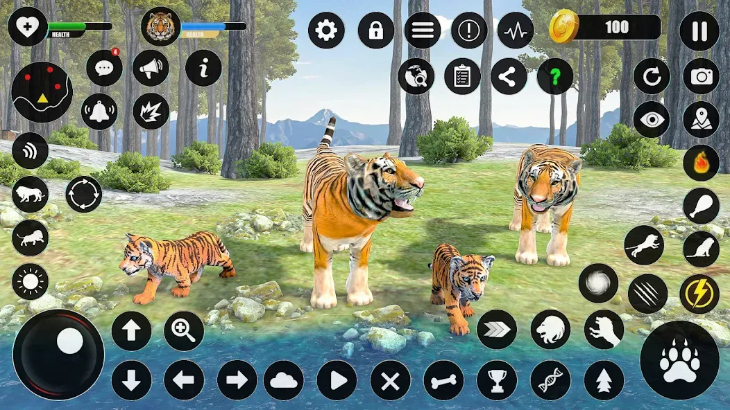 Tiger Simulator Animal Games — Безлимитные монеты и энергия — скриншот 2 Tiger Simulator Animal Games — Безлимитные монеты и энергия — скриншот 2