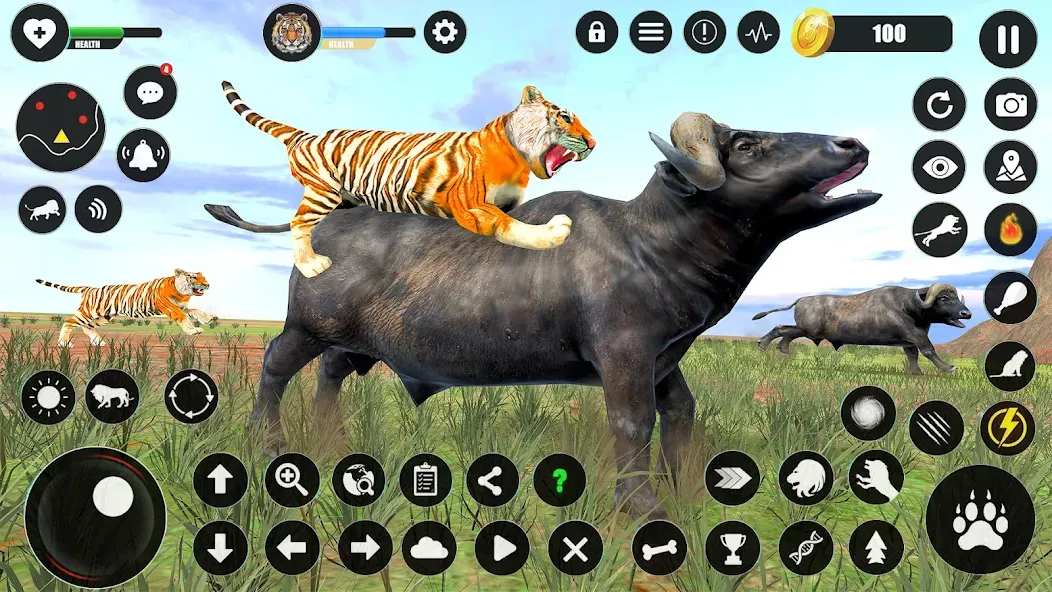 Tiger Simulator Animal Games — Безлимитные монеты и энергия — скриншот 4 Tiger Simulator Animal Games — Безлимитные монеты и энергия — скриншот 4