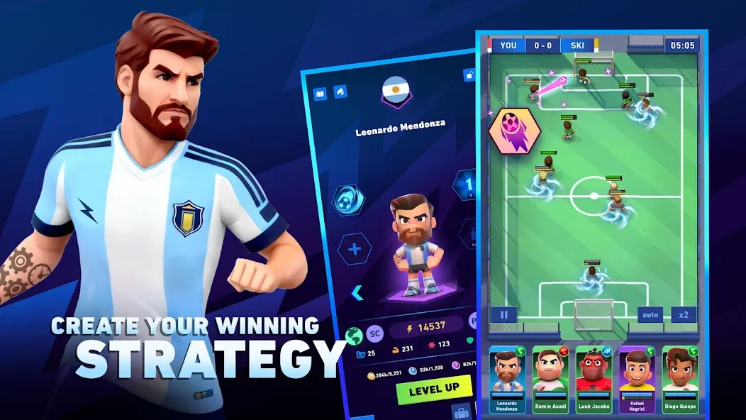 AFK Football: RPG Soccer Games (Мод Безлимитные деньги и энергия) — скриншот 5