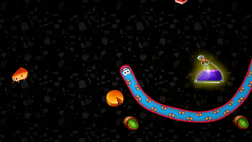 Worms Zone .io - Hungry Snake — Мод: Без рекламы и много монет — скриншот 4