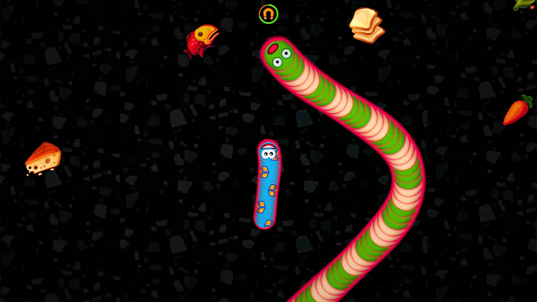 Worms Zone .io - Hungry Snake — Мод: Без рекламы и много монет — скриншот 5