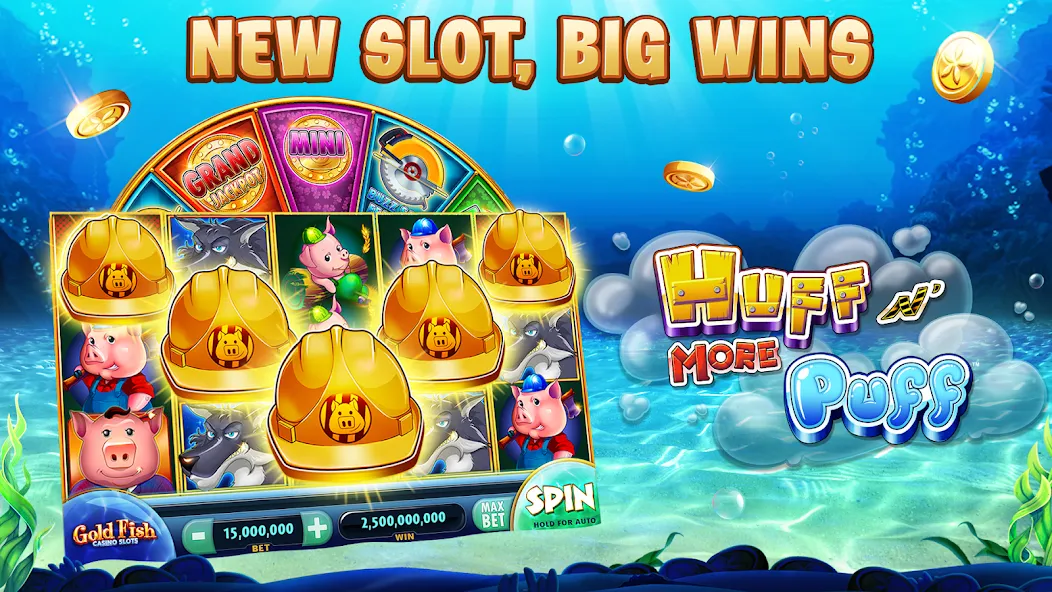 Gold Fish Casino Slot Games (Мод Безлимитные монеты и бонусы) — скриншот 1