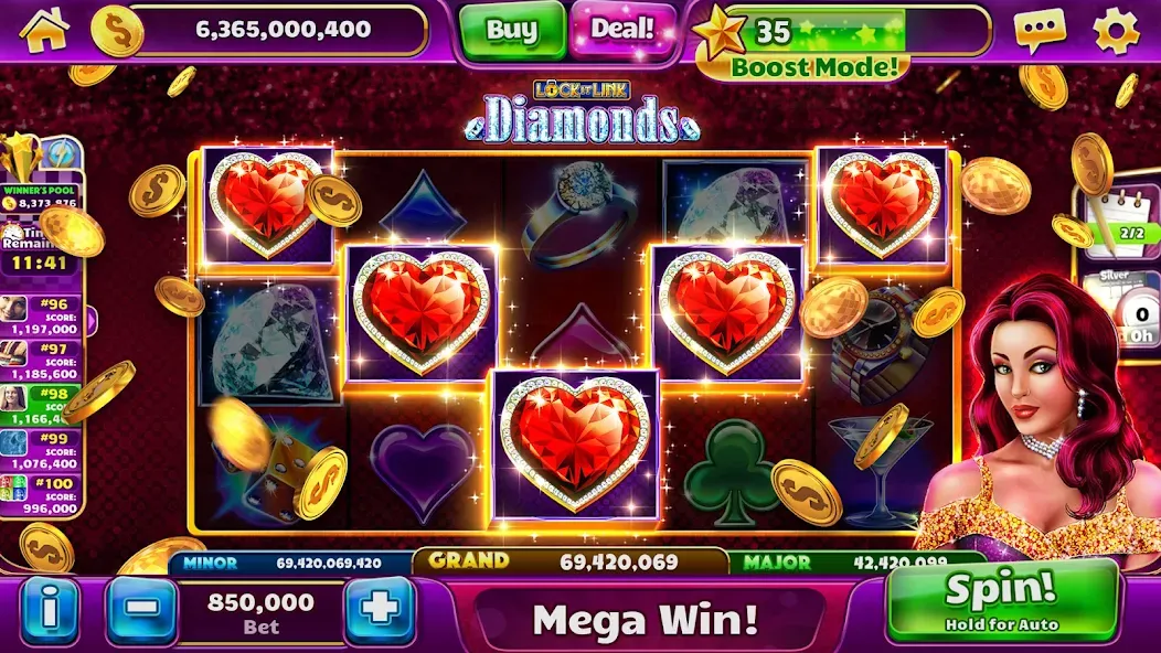 Jackpot Party Casino Slots — Взломанная версия (Бесплатные спины и много монет) — скриншот 5