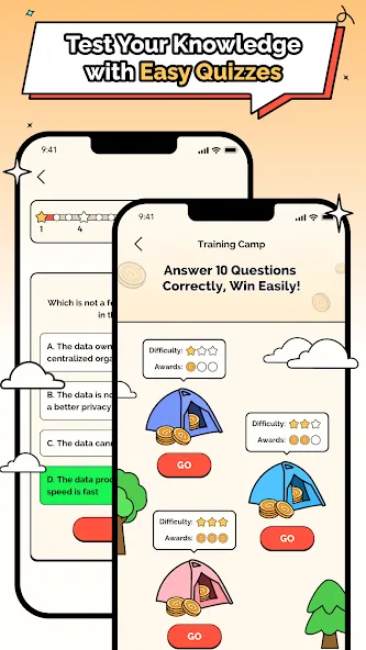Witcoin: Web3 Play to Learn MOD APK на Android — Расширенные награды и доступ ко всем урокам — скриншот 2