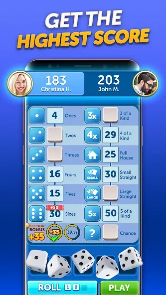 Dice With Buddies™ Social Game — Мод: Безлимитные монеты и бонусы — скриншот 4