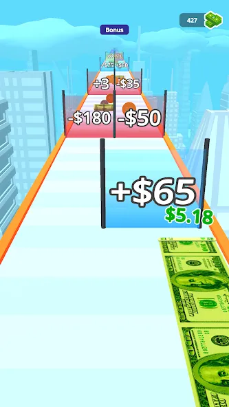 Скачать взломанную Money Rush — Безлимитные деньги и бонусы — скриншот 2