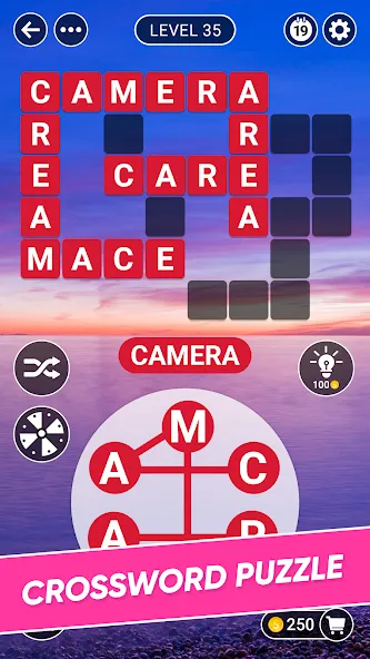 Скачать Word Farm Crossword MOD APK — Безлимитные подсказки и монеты — скриншот 1