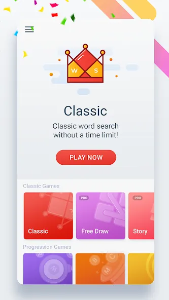 Взломанная Word Search Colorful на Андроид — Подсказки доступны без ограничений — скриншот 2