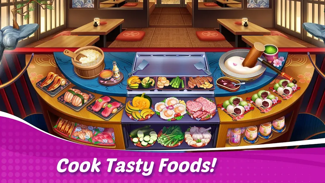 Скачать Cooking Wonder: Cooking Games — Безлимитные монеты и кристаллы — скриншот 1