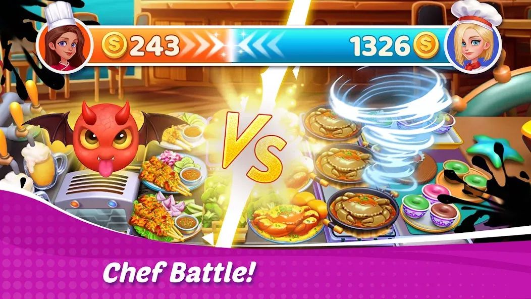 Скачать Cooking Wonder: Cooking Games — Безлимитные монеты и кристаллы — скриншот 4