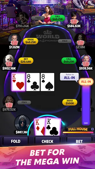 Mega Hit Poker: Texas Holdem MOD APK на Android — Безлимитные фишки и все функции открыты — скриншот 3 Mega Hit Poker: Texas Holdem MOD APK на Android — Безлимитные фишки и все функции открыты — скриншот 3