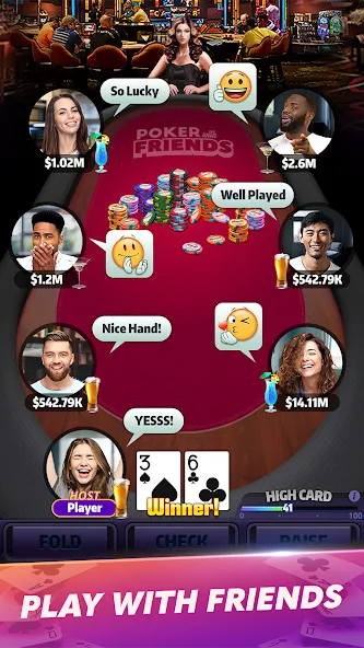 Mega Hit Poker: Texas Holdem MOD APK на Android — Безлимитные фишки и все функции открыты — скриншот 4 Mega Hit Poker: Texas Holdem MOD APK на Android — Безлимитные фишки и все функции открыты — скриншот 4