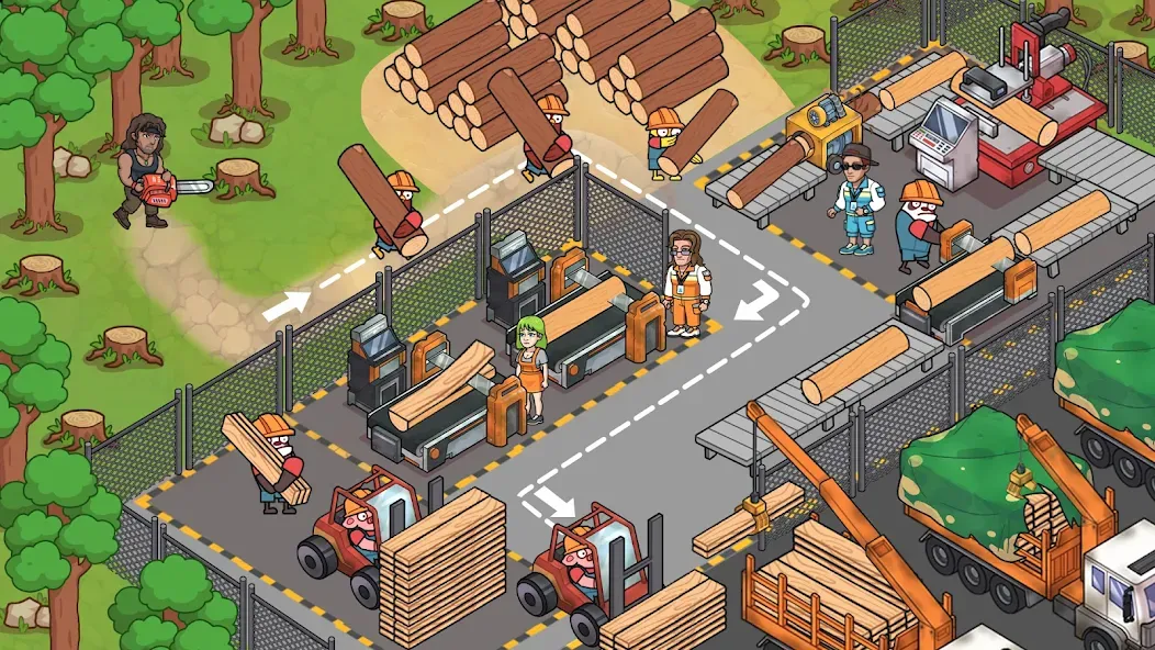 Скачать Lumber Out на Андроид — Безлимитные ресурсы и ускоренная рубка — скриншот 1