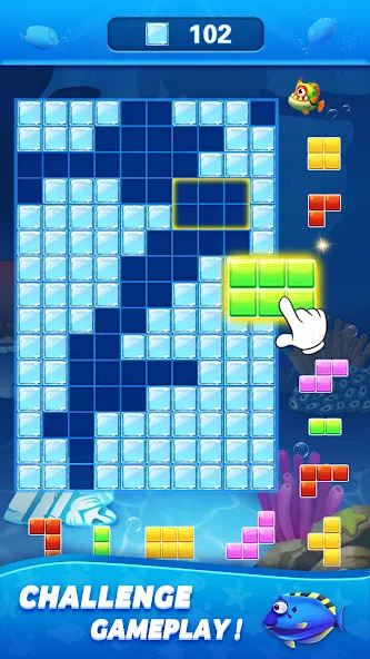 Block Ocean 1010 Puzzle Games — Взломанная версия (Без рекламы и бесконечные подсказки) — скриншот 2