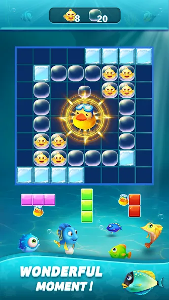Block Ocean 1010 Puzzle Games — Взломанная версия (Без рекламы и бесконечные подсказки) — скриншот 4