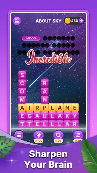 Word Search Block Puzzle Game — Без рекламы и все уровни — скриншот 3
