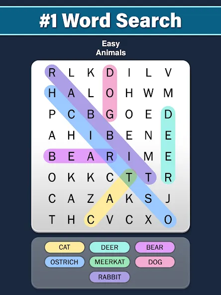 Скачать Word Search: Word Find — Последняя версия (Безлимитные подсказки и монеты) — скриншот 4