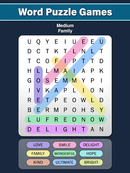 Скачать Word Search: Word Find — Последняя версия (Безлимитные подсказки и монеты) — скриншот 5