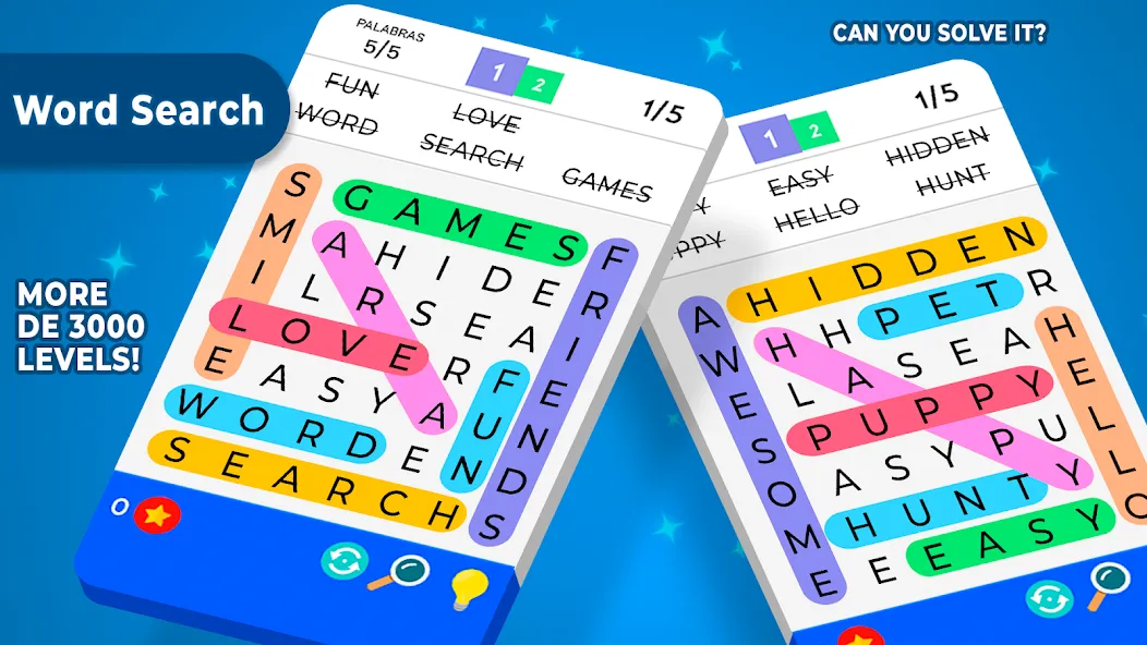 Скачать Word Search (Мод: Безлимитные подсказки и открыты все уровни) на Андроид — скриншот 5