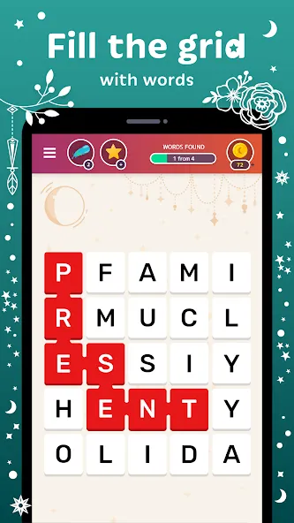 Скачать Word Catcher: Word Search на Андроид — Безлимитные подсказки и открыты уровни — скриншот 2