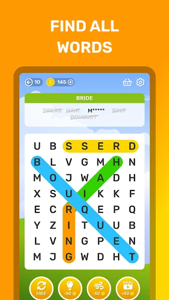 Скачать Word Search Puzzle Game (Мод: Без рекламы и все уровни открыты) на Андроид — скриншот 2