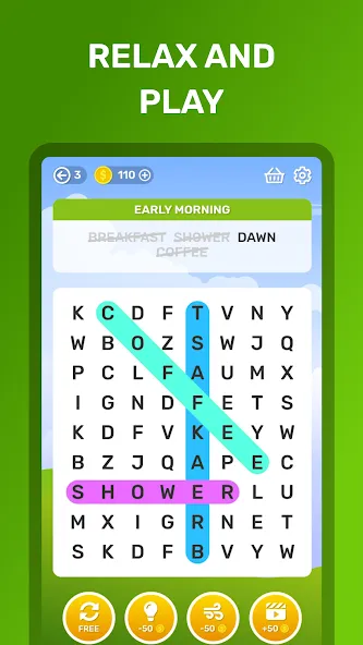 Скачать Word Search Puzzle Game (Мод: Без рекламы и все уровни открыты) на Андроид — скриншот 5