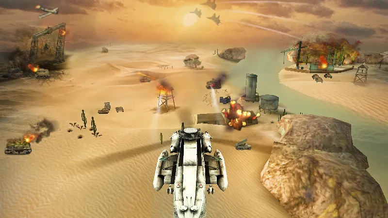 Скачать Gunship Strike 3D на Андроид — Безлимитные деньги и всё открыто — скриншот 1