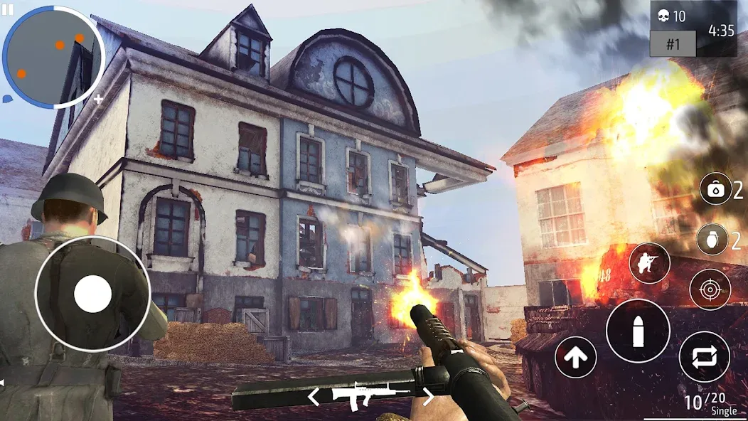 World War 2 Shooter offline MOD — Безлимитные патроны и здоровье на Андроид — скриншот 1 World War 2 Shooter offline MOD — Безлимитные патроны и здоровье на Андроид — скриншот 1